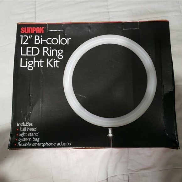 Sunpak 12" Bi-Color LED Ring Light Kit - Picture 1 of 4
